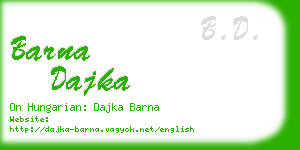 barna dajka business card